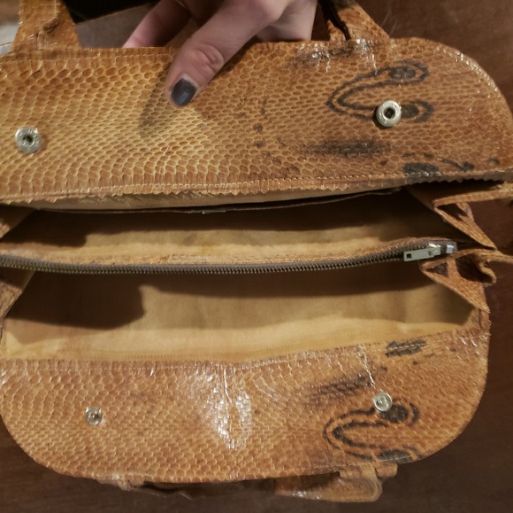 Handmade Vintage Genuine Snakeskin Handbag - Picture 6 of 8